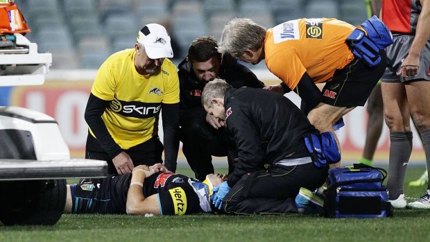 Wighton's hit forced Penrith's Jamie Soward off the field with concussion.