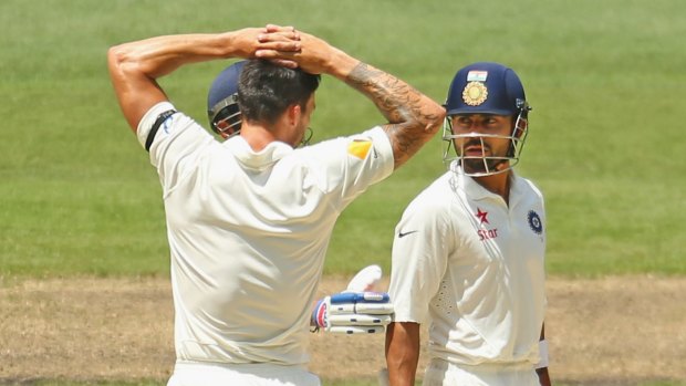 Combative: Virat Kohli doesn't mind getting involved in on-field banter.