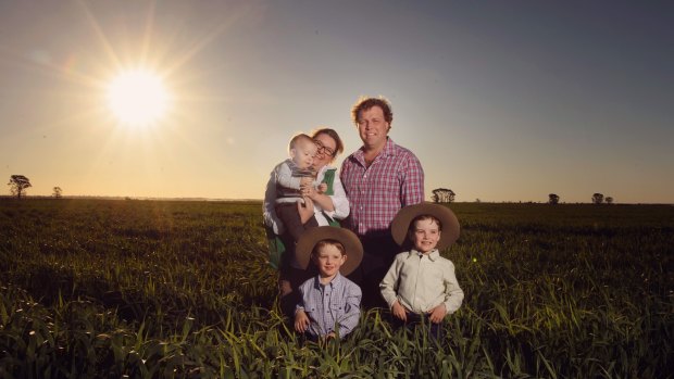 Women on farms: Queensland's 2015 Rural Woman of the Year Sherrill Stivano with her family.