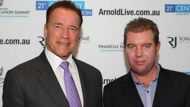 Mr Borsje with Arnold Schwarzenegger
