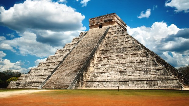 Mayan pyramid in Chichen-Itza, Mexico. 