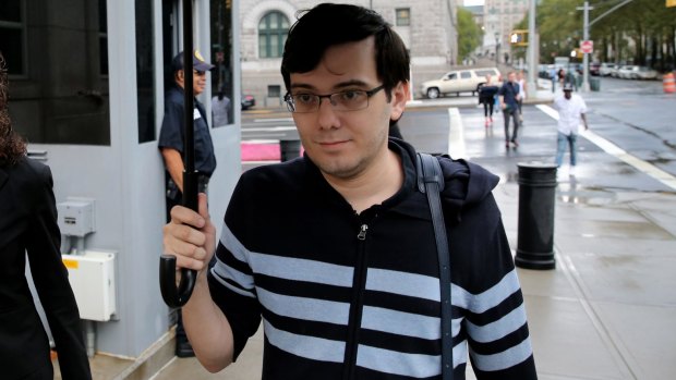 Martin Shkreli, former chief executive officer of Turing Pharmaceuticals, arrives at federal court in New York on Friday.