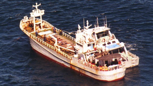 The freight ship Uniana, which was used to transport 390 kilograms of heroin from south-east Asia to Port Macquarie.  
