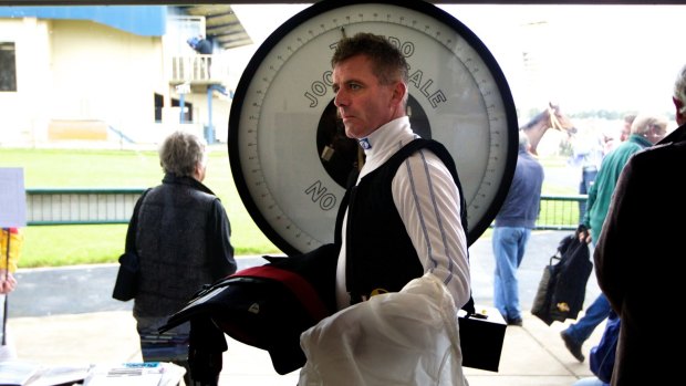 Weighing in: Darren Gauci will step onto the scales for final time at Caulfield on Saturday