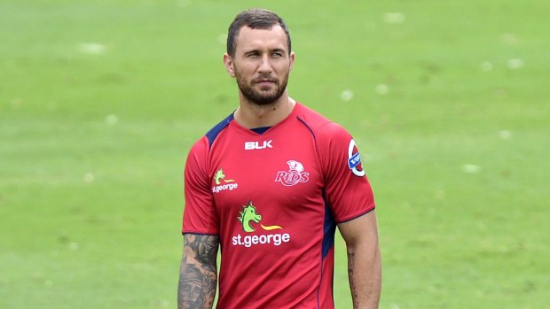 No early comeback: Queensland Reds' injured five-eighth Quade Cooper.