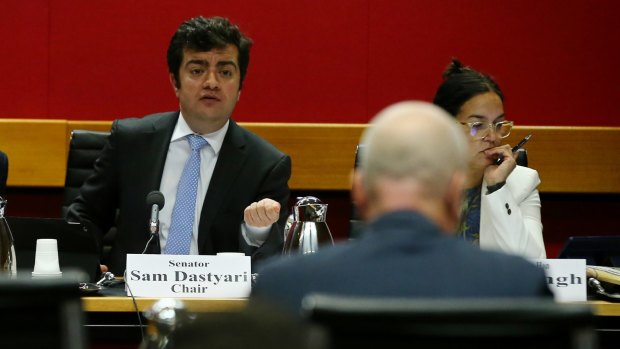 Senator Sam Dastyari questions Greg Hywood at the inquiry.