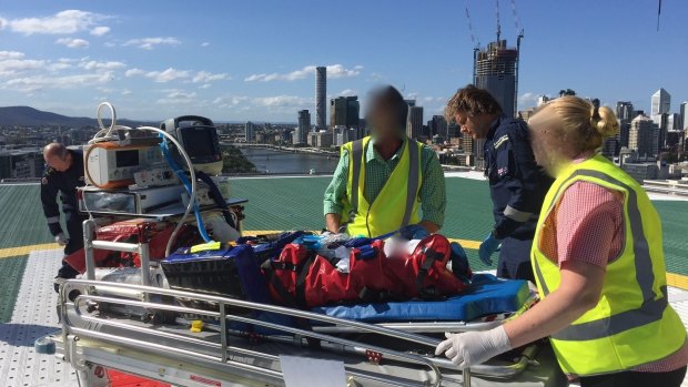 The girl and her mother were flown to Lady Cilento Hospital in Brisbane.