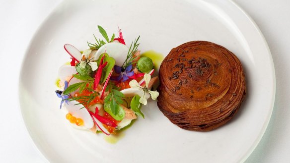 Barrett's signature caraway pastry served with trout salad.