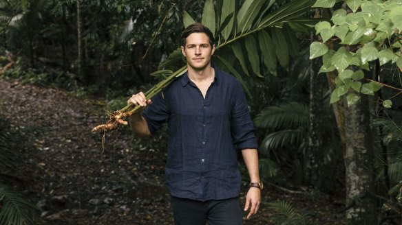 Eddie Brook gathering native botanicals for Cape Byron gin. 