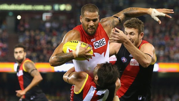 Lance Franklin relishes playing against Essendon.