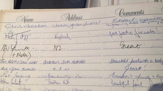 Mick Jagger's comment in the visitor book.
