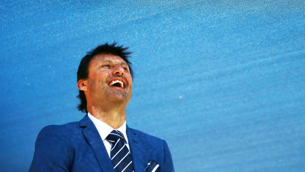 No laughing matter:  Blues head coach Laurie Daley.
