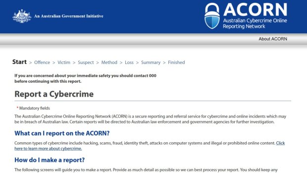 The ACORN website, launched this morning, lets Australians report cybercrime to authorities in real time.