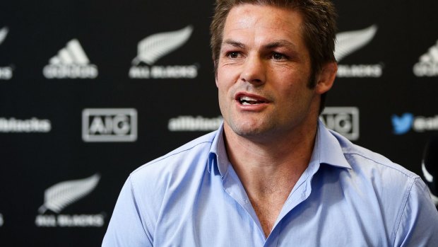 Time to say farewell: Richie McCaw announces his retirement from rugby at New Zealand Rugby House in Wellington.