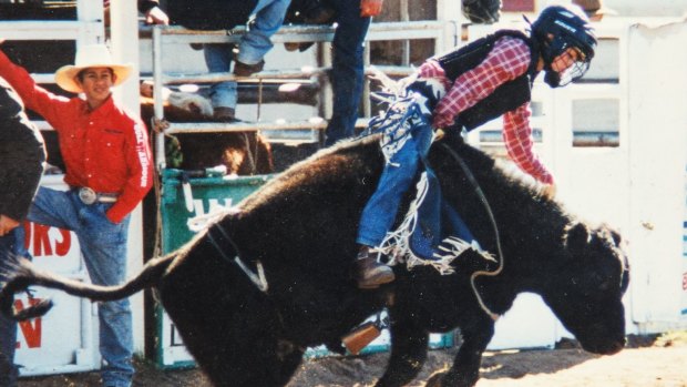 Lachlan Richardson has been riding bulls since he was a child. 