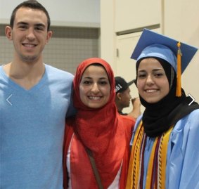 Shot dead: Dean Shaddy Barakat, 23, his wife Yusor Mohammad, 21 and her sister Razan Mohammad Abu-Salha, 19. 