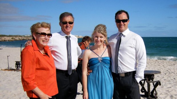Jeremy Buckingham (far right) with his mother-in-law Sheila (far left), who died from cancer.