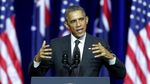 US President Barack Obama during his Brisbane speech last weekend.