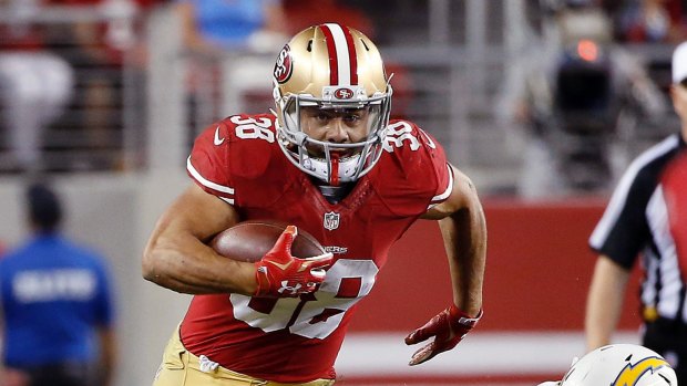 Living the dream: Hayne in action for the San Francisco 49ers.