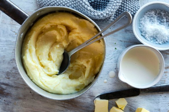 Three Blue Ducks' creamy mashed potatoes.