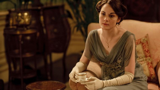 Michelle Dockery as Lady Mary on <i>Downton Abbey</i>.