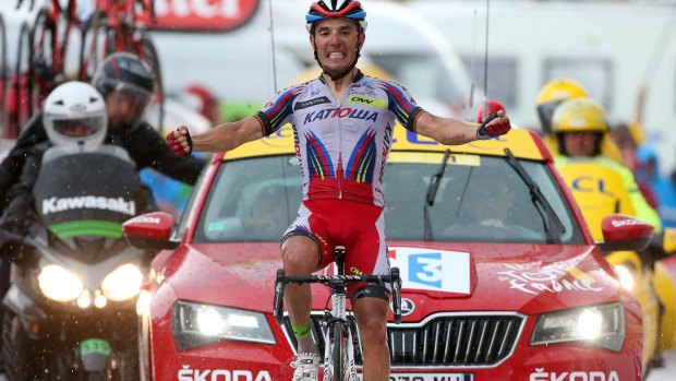 Joaquin Rodriguez of Spain wins his second stage of this year's Tour.