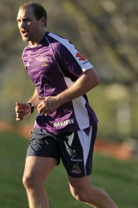 Troy Thompson, pictured training with Melbourne Storm in late 2010, has been named West Belconnen's new coach. 