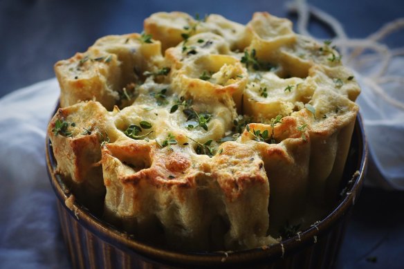 Many mushroom pasta bake.