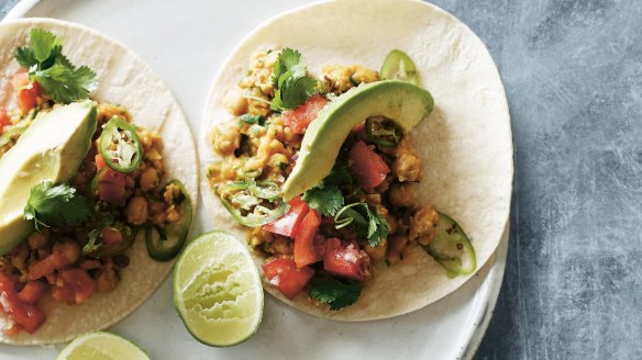 Skip the eggs: Breakfast burritos made with chickpeas.