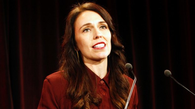 New Zealand's Labour Party leader Jacinda Ardern talks to hundreds of supporters after election results.