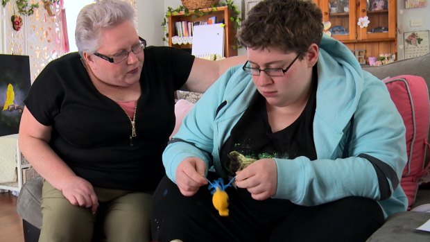 Michelle (left) is one of many full-time carers struggling to survive.