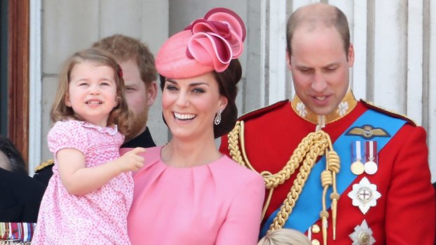 The Duchess of Cambridge with Prince William and daughter Charlotte. 