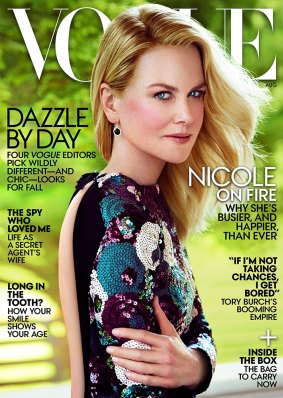 Nicole Kidman on the cover of the August issue of <i>Vogue US</i>.