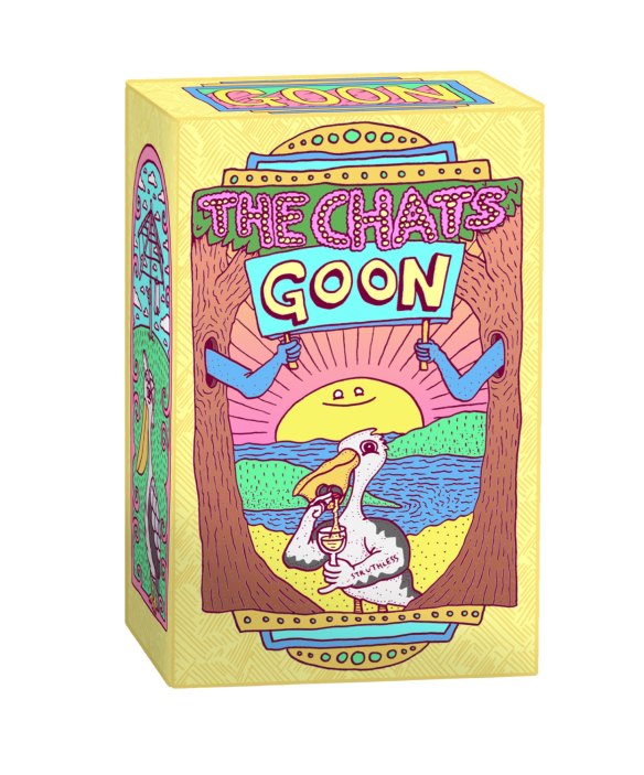 The Chats Goon made with Delinquente Wine Co. and featuring box artwork by Struthless.