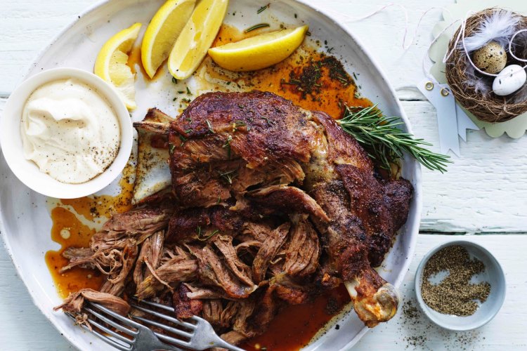 Neil Perry's slow-roasted lamb shoulder.