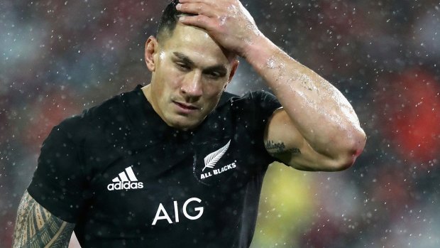Sonny Bill Williams after being shown a red card in the second Test against the British and Irish Lions.