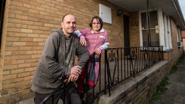 Jeremy Grey, with his daughter Amelia, 11, has always rented with his young family. 