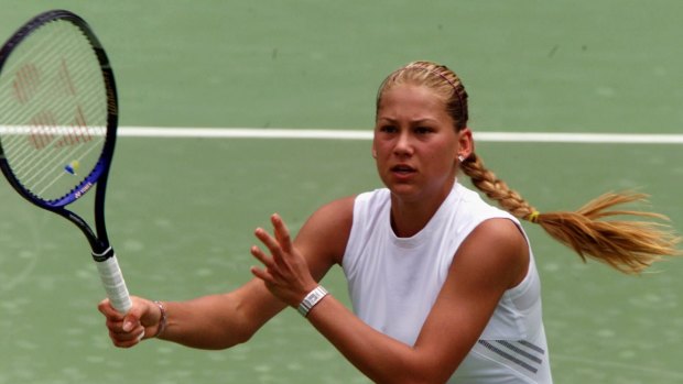 Anna Kournikova plays in Sydney in 2000.