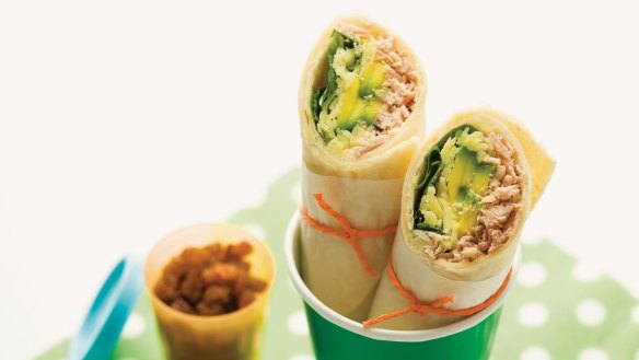 Roll up, roll up: Simple tuna wraps.