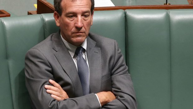 On his own: Mal Brough during question time on December 3.