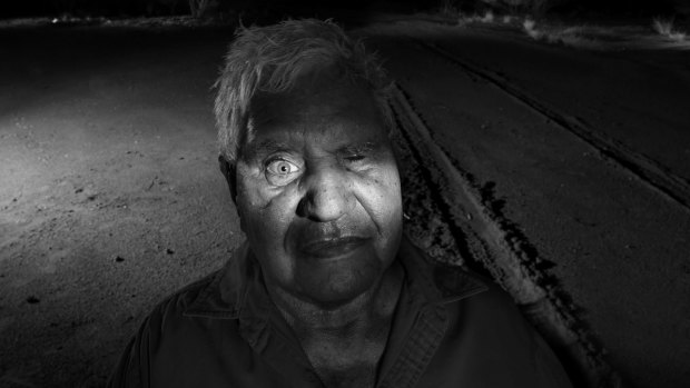 Belinda Mason's photo of Yami Lester, who was robbed of his eyesight by the Maralinga nuclear testing.