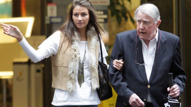 Harriet Wran and her father Neville Wran in 2011.