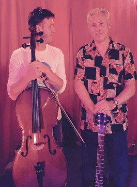 On tour: Kirk Brandon and cellist Sam Sansbury.