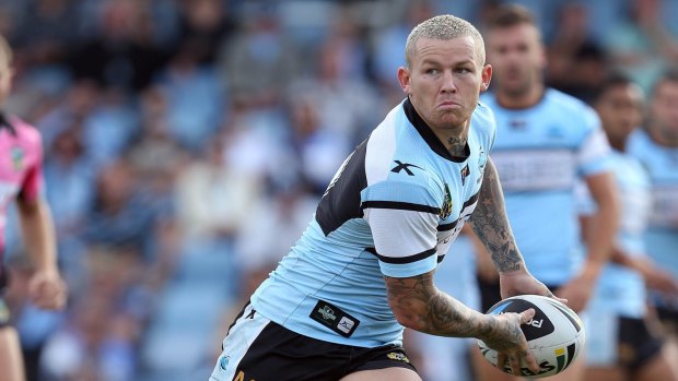 Troubled career: Todd Carney in his final year in the NRL in 2014, before he was fired by the Sharks.