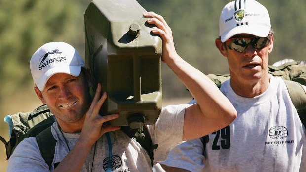 No love lost: Michael Clarke and former coach John Buchanan.