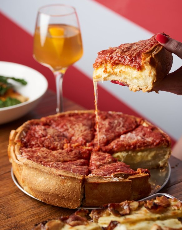 The Chicago pizzas take 30 minutes to bake, thanks to a 5.5 centimetre crust.