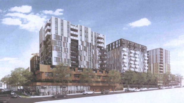 An artist's impression of Trenerry Property Group's proposal for 177-231 Rosslyn Street