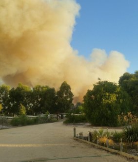 The fire threatened the tiny town of Uduc during a heatwave.