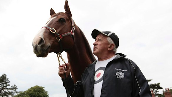 Great team: Joe Janiak and Takeover Target together during the horse's heyday.