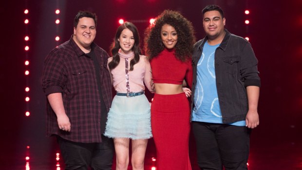 The Voice Australia 2017 finalists: Judah Kelly, Lucy Sugerman, Fasika Ayallew and Hoseah Partsch.